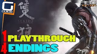 SEKIRO  How to get all 4 endings in 1 playthrough [upl. by Cirdor550]