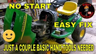 How to remove the deck on a John Deere LA 115 [upl. by Yrelle]