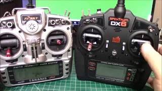 FrSky Taranis X9D Plus vs Spektrum DX6 Radio Mini Review [upl. by Ramsay]