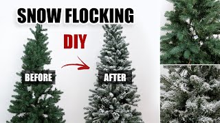 How To Snow Flock Artificial Christmas Tree  Easy DIY [upl. by Enellij51]