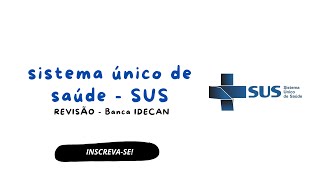 SUS  Questões de concursos  Banca IDECAN [upl. by Chantal595]