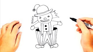 How to draw a Clown Step by Step  Easy drawings [upl. by Garin]