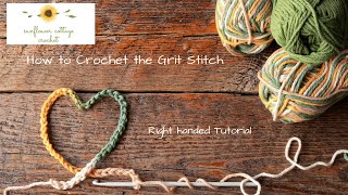 How to crochet the grit stitch [upl. by Moncear]