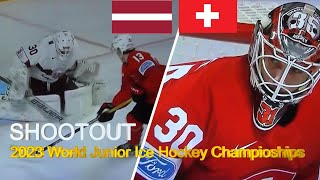 2023 IIHF World Junior Ice Hockey Championship LAT  SUI SHOOTOUT J20 HOKEJSSODA METIENI [upl. by Eilyr]