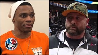 Russell Westbrook Jazz fan share their sides to heated exchange  NBA on ESPN [upl. by Moonier]