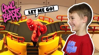 WE ARE BEST TEAMMATES WITH MY DAD in GANG BEASTS [upl. by Analrahc]