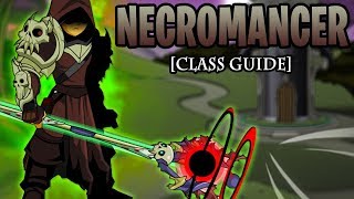 AQW  Necromancer Class Guide Enhancements Class Skills Combos Soloing Farming PvP [upl. by Blight307]