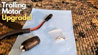 How To Install amp Upgrade Minn Kota Trolling Motor Plug on Jon Boat  wiring tips  Marinco 70amp [upl. by Richela]