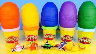 NEW 2014 Disney Planes Mashems Play Doh Surprise Egg Toys Review Playdough Videos [upl. by Eznyl]