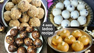 4 easy amp quick ladoo recipes  instant laddu recipes  indian ladoo recipe [upl. by Adnowat]