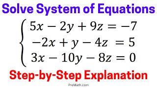 Solve a System of 3 Equations with 3 Variables using Cramers Rule  Simple and InDepth Tutorial [upl. by Reinwald]