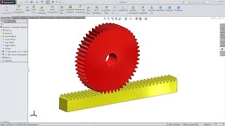 SolidWorks tutorial Rack And Pinion [upl. by Ellerahs957]