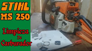 Como LIMPIAR CARBURADOR de una MOTOSIERRA STIHL MS 250 [upl. by Yug222]