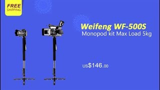 Weifeng WF500S Aluminum Alloy Monopod Max Load 5kg Linkdelightcom [upl. by Ennaira]