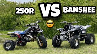 250R VS Banshee  Honda 250R VS Yamaha Banshee [upl. by Aicilef]