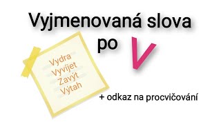 3třída  Vyjmenovaná slova po V  kde procvičovat [upl. by Ydner]