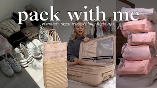 PACK WITH ME ✈️ my travel essentials long flight tips amp packing process [upl. by Michelina]