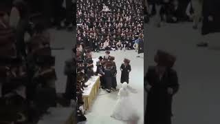 Belz Rebbe Dancing Mitzvah Tantz At His Einikels Wedding  18 Sivan 5783 [upl. by Talich]