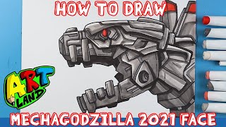 How to Draw MECHAGODZILLA 2021s FACE [upl. by Hanikahs]