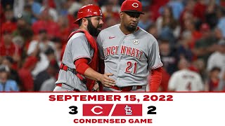 Condensed Game 91522 Reds beat Cardinals 32 [upl. by Nizam]