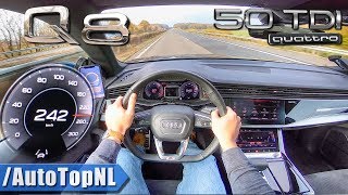 AUDI Q8 50 TDI Quattro 242kmh AUTOBAHN POV by AutoTopNL [upl. by Eesyak]