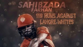 Sahibzada Farhan batting against Lahore Whites [upl. by Eidnak331]