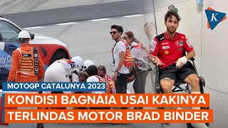 Kondisi Kaki Bagnaia Usai Kecelakaan di MotoGP Catalunya 2023 [upl. by Enaitsirk]