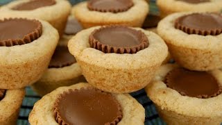 Peanut Butter Cup Cookies Recipe Demonstration  Joyofbakingcom [upl. by Halimaj]