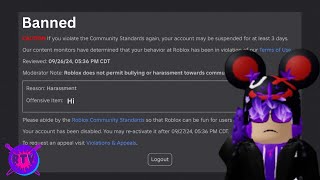 roblox banned me [upl. by Sirhc]