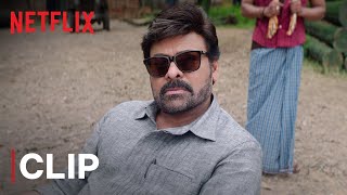 Megastar Chiranjeevis Factory Fight  GodFather  Netflix India [upl. by Barnaba]