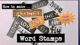 How to make  Words Stamps from foam [upl. by Uzzia]