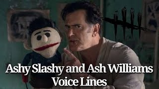 New Ashy Slashy and Ash Williams Voice Lines  Dead by Daylight [upl. by Ettevahs]