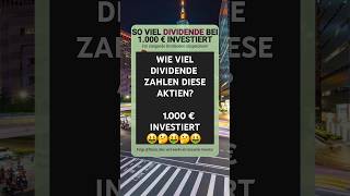 1000 € in Dividendenaktien investieren  dividende aktien investieren [upl. by Vogeley]