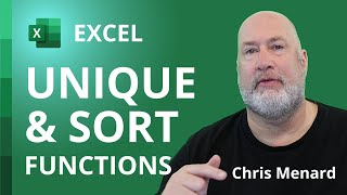 Excel Combine the awesome UNIQUE and SORT functions in Excel [upl. by Ytiak]