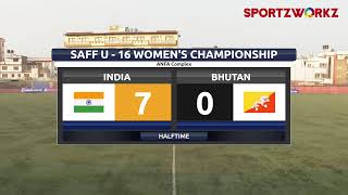 INDIA v BHUTAN  SAFF U16 Women’s Championship 2024 NEPAL [upl. by Libb]