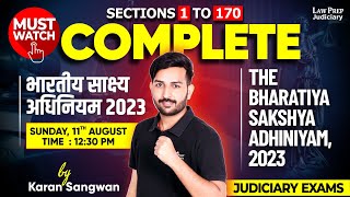 Complete Bharatiya Sakshya Adhiniyam 2023  BSA 2023  3 New Criminal Law  By Karan Sangwan Sir [upl. by Nazario310]