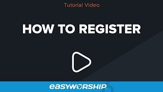 How to Register EasyWorship 6 on Your Computer [upl. by Zamir]