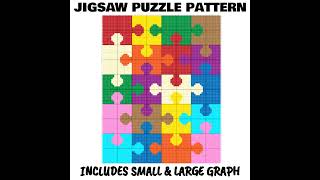 Jigsaw Puzzle Pattern C2C amp Tapestry Crochet Pattern amp Chart  Magic Yarn Pixels [upl. by Jessamine371]