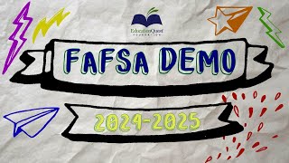 The 20242025 FAFSA Demo [upl. by Lyrac338]