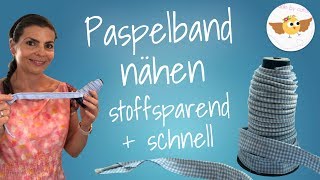 Paspelband nähen ❤ Schnell amp Stoffsparend  Made by Cataffo [upl. by Nygem]