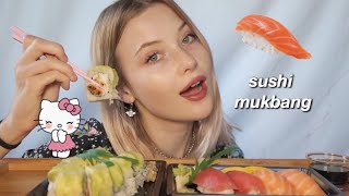 SUSHI MUKBANG ♡  okaysage [upl. by Folly213]