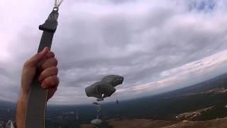 US Army Airborne T11 Combat Equipment Parachute Jump with GoPro [upl. by Jaela]