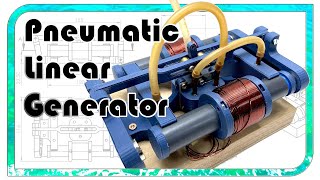 Pneumatic Linear Generator with 3D printed parts [upl. by Phyllys838]