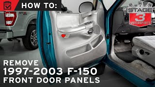 How to Remove 9703 F150 Front Door Panels [upl. by Berlyn]