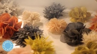 Easy Fabric Floral Brooch  Martha Stewart [upl. by Aivatan]