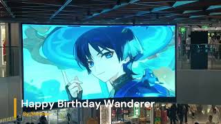 Wanderer Birthday on Billboard Genshin Impact [upl. by Llerref114]