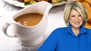 How To Make Basic Turkey Gravy  Martha Stewart [upl. by Trebeh]