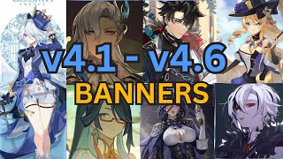 Version 41 to 46 Banners Roadmap  All Fontaine character release Patch  Genshin Impact [upl. by Russell]