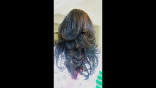 feather haircut with layers  How to cut feather cut [upl. by Ytsanyd]