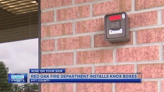 Red Oak Community Rural Fire Department installs knox boxes [upl. by Ammadas]